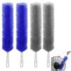 4 Pcs Cobweb Duster, Bendable Fan Duster, Plastic Fan Cleaner Brush,Microfiber Head Dusting Brush, Reusable Dust Remover for Air Conditioning Shutters,Ceiling Fan Blades,Air Vents, Curtains, Cars view 1