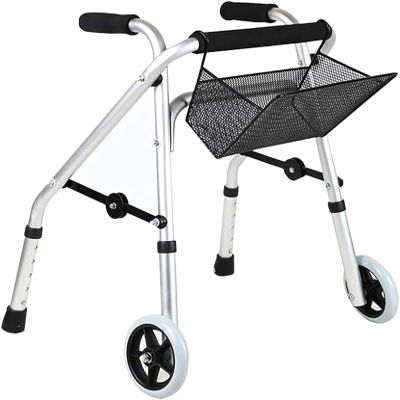 GenSDH Cerebral Palsy Walker Child, Foldable Aluminum Children's Walker, Adjustable Height Walking Standing Frame,for Child Lower Limb Rehabilitation Standing