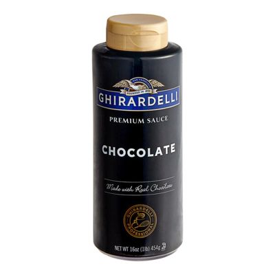 Ghirardelli 12 fl. oz. (16 oz.) Black Label Chocolate Flavoring Sauce WS-40861282-NF
