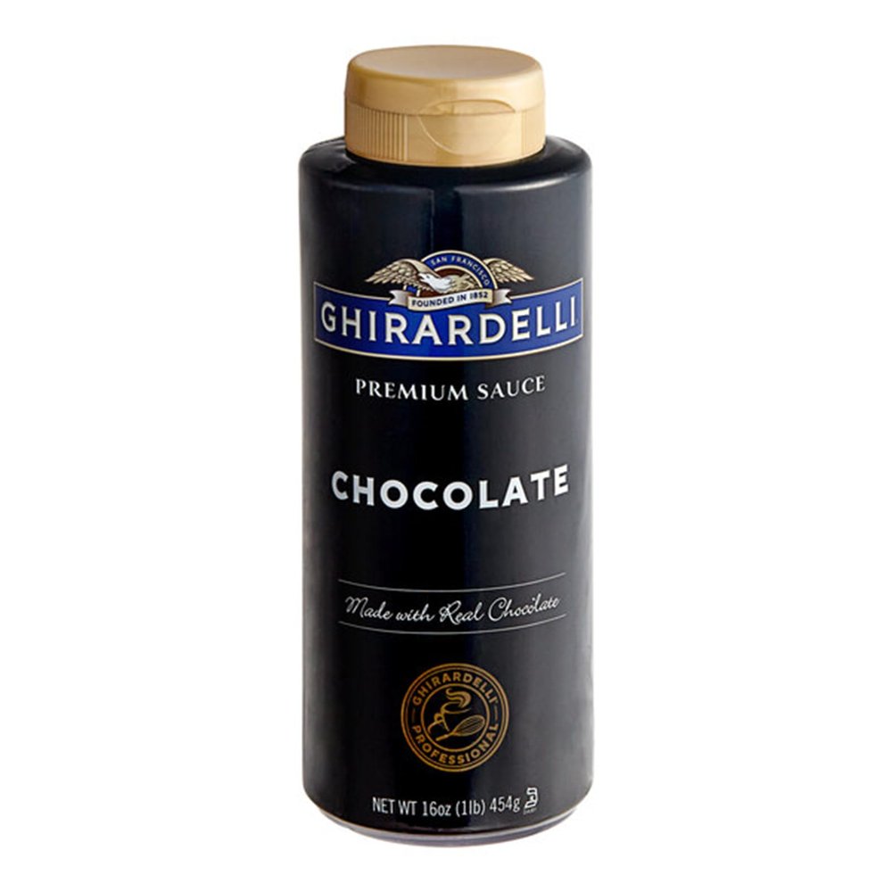 Ghirardelli 12 fl. oz. (16 oz.) Black Label Chocolate Flavoring Sauce WS-40861282-NF