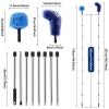 Cobweb Duster with Extension Pole, Long Handle Spider Web Brush, Reusable Cobweb Brush, Detachable Spider Web Cleaner Tool for Ceiling Fan Furniture Home Blue (01) view 2