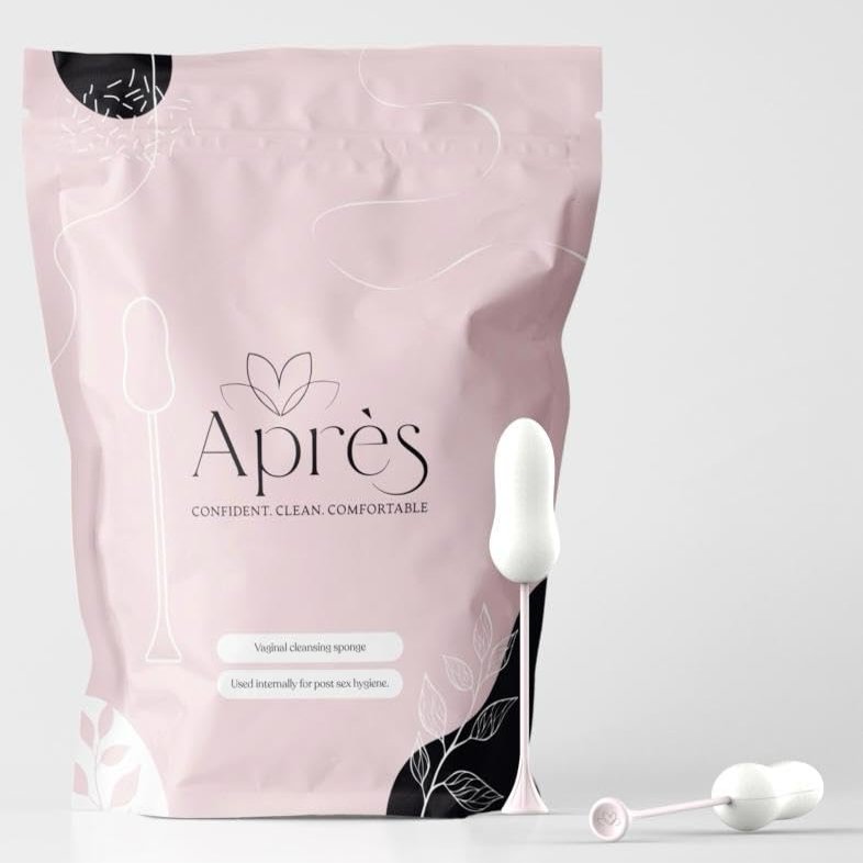 Aprs 10 Pack - Absorbing Sponge for Womens Post-Intimacy Comfort. No Leaks or Drips. Longer Handle. Best Grip. Hypoallergenic, Latex-Free Feminine Care & Hygiene Solution.