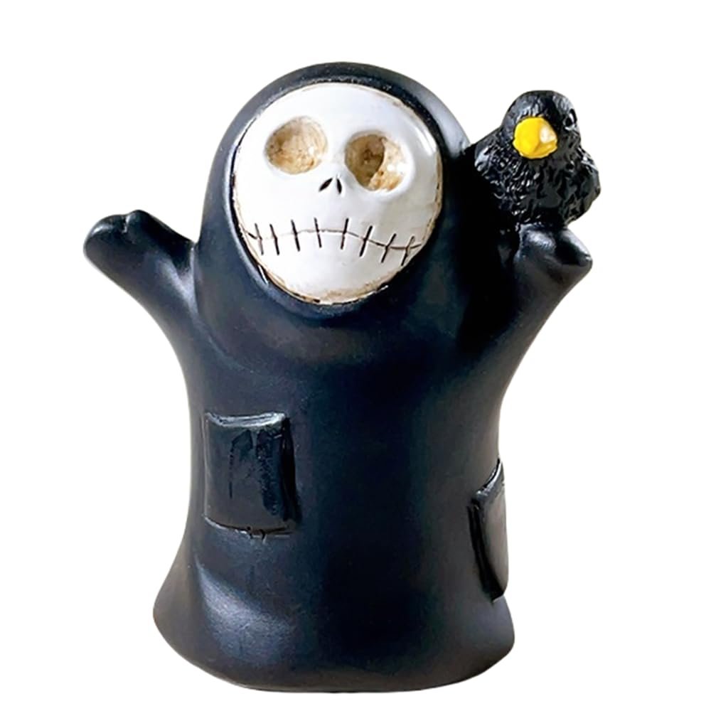 Ghost ornaments skull wizard faceless horror ornaments home desktop resin ornaments (a style)