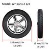 12 * 1/2x2 1/4 Electric Wheelchair Rear Wheel, 1 Pair 12 Inch Wheelchair Wheel Replacement, Power Wheelchair Accessory, Solid Tires view 3