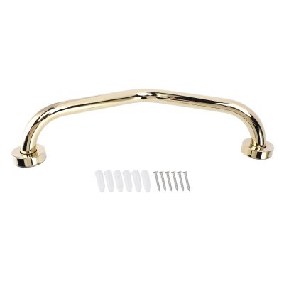 Shower Grab Bar, 17in Thick Anti Slip Bathroom Handrails Curved Bathtub Grab Bar Stainless Steel Handicap Grab Bars for Wall