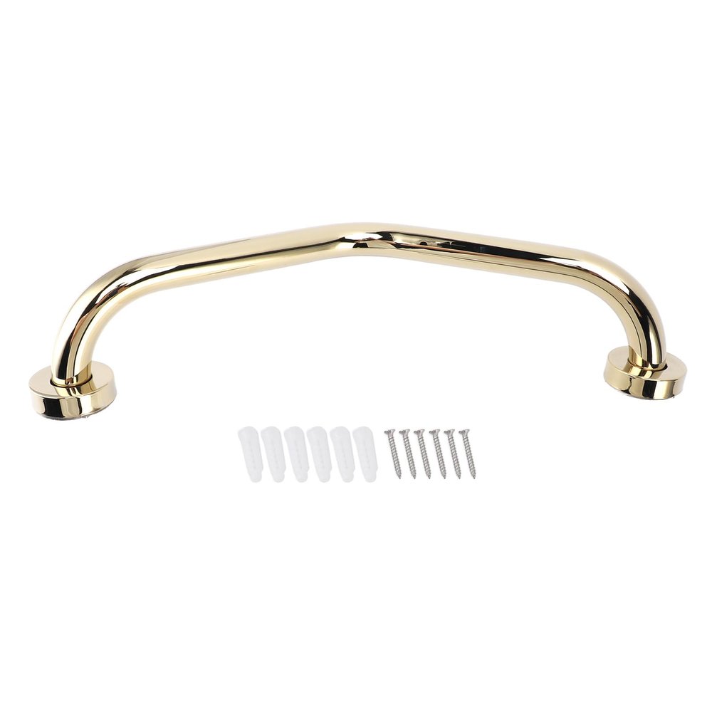 Shower Grab Bar, 17in Thick Anti Slip Bathroom Handrails Curved Bathtub Grab Bar Stainless Steel Handicap Grab Bars for Wall
