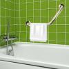 Shower Grab Bar, 17in Thick Anti Slip Bathroom Handrails Curved Bathtub Grab Bar Stainless Steel Handicap Grab Bars for Wall view 2