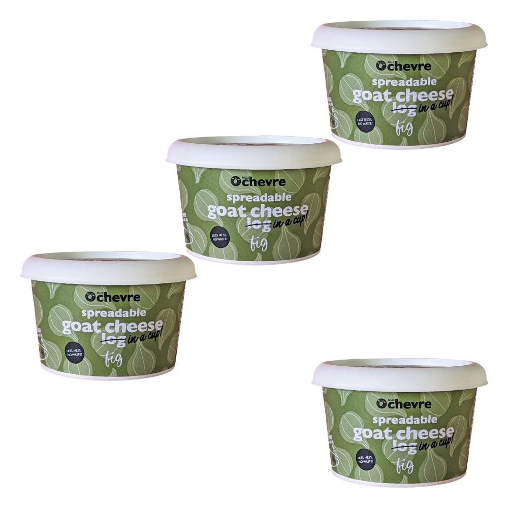 Belle Chevre Fig Spreadable Goat Cheese, 6 oz, 4 Pack