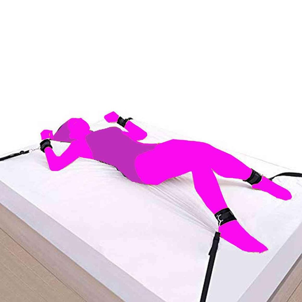 Bed Restraint Straps King Matress Adult Play Sex Ties Downs Ankles and Wrists for Adults Couples Queen Size Bed Restraints for Bed Spreader Bar Bonage Kit Sex Chain Handcuff Set for Bedroom Sweater