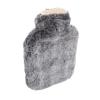 2000ML Hot Water Bag with Cute Fur Cover, High Density Rubber for Long Lasting Heat, Wide Mouth for Easy Filling, Ideal for Shoulder Pain Relief and Home Use (Black and Black) view 2