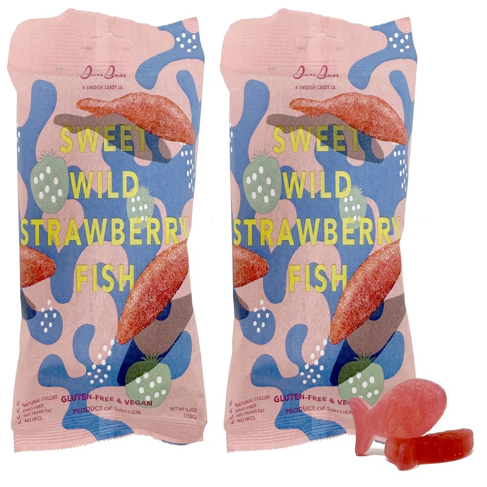 Wild Strawberry Swedish Fish, 4oz by BonBon