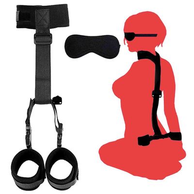 Bed Bonage Restraints Sex Adults King Size Bed Straps Restraints for Ankles and Wrist Queen Size Bed Sex Tie Downs for Adult Couple Sex Hand Cuffs Set for Bedroom Blindfolds Toys Adult Play Sweater
