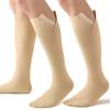 Zipper Compression Socks for Women& Men,15-20 mmHg Medical Graduated Compression Socks for Swelling, Travel, Pregnancy, Flight, Nurses, Running-2 Pairs view 1