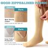 Zipper Compression Socks for Women& Men,15-20 mmHg Medical Graduated Compression Socks for Swelling, Travel, Pregnancy, Flight, Nurses, Running-2 Pairs view 4
