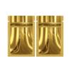 1000 Customized Printed Mylar Bags Design Logo Flat Resealable Zipper Pouches for Small Business, Pop Up Shop, Parties (Glossy Gold, 3.94 inch x 5.91 inch) view 1