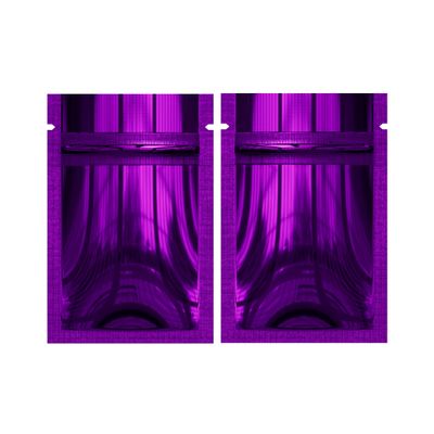 1000 Customized Printed Mylar Bags Design Logo Flat Resealable Zipper Pouches for Small Business, Pop Up Shop, Parties (Glossy Purple, 2.95 inch x 3.94 inch)