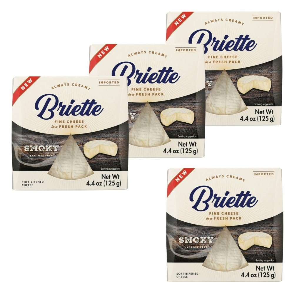 Briette Smoky Brie Mini Wheel, 4.4 oz, 4 Pack
