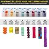 AM/PM 31 Day Once-a Day Monthly Pill Planner Organizers - Large Compartment Pill Boxes Store Medications for Entire Month Plus Compartment for Extra Pills (AM/PM) (Blue & Teal) view 4