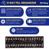 AM PM 31 Day Once-a Day Monthly Pill Planner Organizers - Large Compartment Pill Boxes Store Medications for Entire Month Plus Compartment for Extra Pills (AM/PM) (Am/Pm Black & Teal) view 4