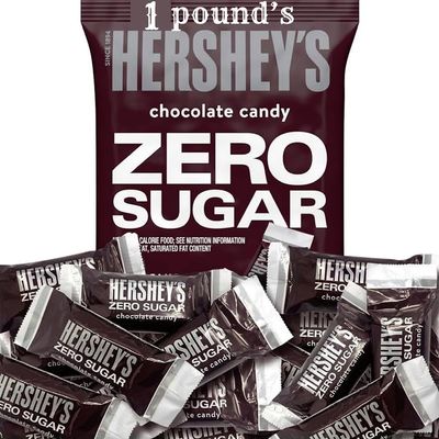 HERSHEY'S Zero Sugar Assorted Chocolate Candy Bag, Zero Sugar Assorted Flavors, for Special Occasions (1 Pound, Milk Chocolate)