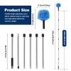 Cobweb Duster with Extension Pole 2-8 FT, Telescopic Long Handle Spider Web Cleaner Brush for High Ceilings and Ceiling Fans, Lightweight Washable Duster Head for Indoor Outdoor Corner Cleaning (8 Ft) view 3