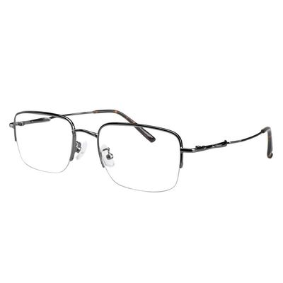 YEIN Blue Light Blocking Glasses, Phone TV Computer Gaming Glasses, Anti Eyestrain, Half Frame Glasses With Metal For Women MenGray+2.00Magnification