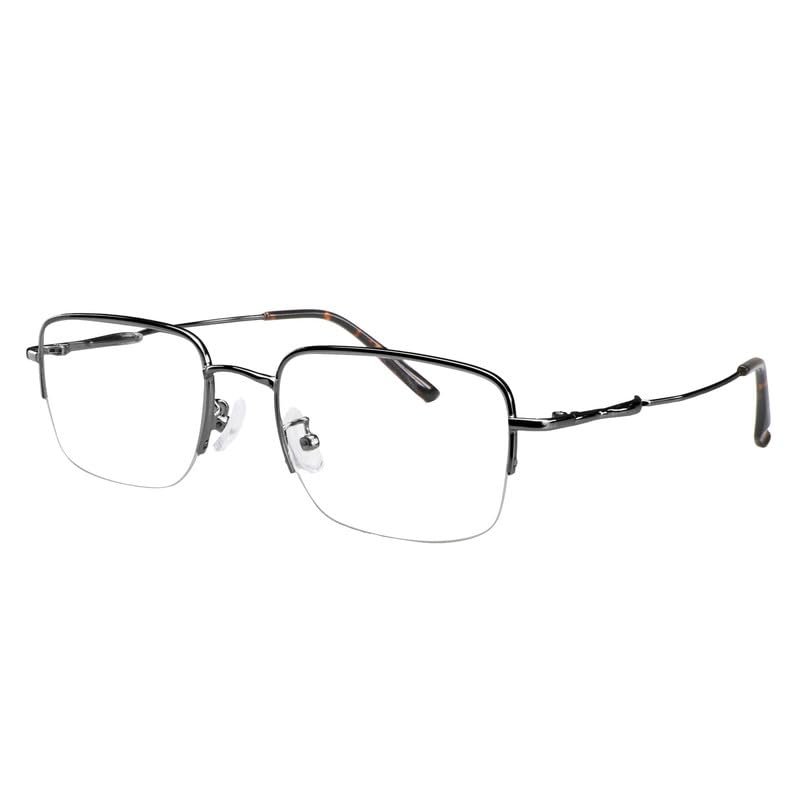 YEIN Blue Light Blocking Glasses, Phone TV Computer Gaming Glasses, Anti Eyestrain, Half Frame Glasses With Metal For Women MenGray+2.00Magnification