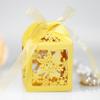 50PCS Laser Christmas Gift Boxes Candy Chocolate Gift Boxes with Ribbon Snowfake Christmas Treat Boxes Candy Cookie Present Boxes DIY Candy Boxes for Wedding Birthday Baby Shower Holiday Party M view 1