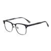 HELES Business Blue Light Blocking Glasses,Anti Eye Strain Anti Headache UV Cut, Square Computer Reading Glasses for Men-Black||+3.50 Strength view 1