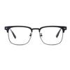 HELES Business Blue Light Blocking Glasses,Anti Eye Strain Anti Headache UV Cut, Square Computer Reading Glasses for Men-Black||+3.50 Strength view 4