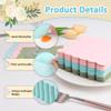 100 Pcs Cocktail Napkins Scalloped Edged Dessert Napkins Folded 5 x 5 Inches Blue Disposable Napkins for Dinner Wedding Birthday Party view 3