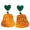 Cartoon pumpkin earrings, ghost earrings, love lips acrylic earrings earrings (Style 11) view 1