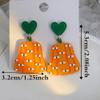 Cartoon pumpkin earrings, ghost earrings, love lips acrylic earrings earrings (Style 11) view 2