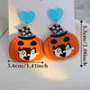 Cartoon pumpkin earrings, ghost earrings, love lips acrylic earrings earrings (Style 3) view 2