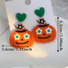 Cartoon pumpkin earrings, ghost earrings, love lips acrylic earrings earrings (Style 2) view 2