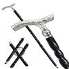 Brass Nautical Designer Walking Stick Men & Women Canes and Wooden 37 inch Handle Nickel Natural Wood Rosewood NBJ view 1