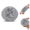 10er Pack Stainless Steel Sponges Scrubbers Cleaning Ball Utensil Scrubber Density Metal Scrubber Brush Pads Ball for Pot Pan Dish Wash Cleaning for Removing Rust Dirty Cookware Brush view 2