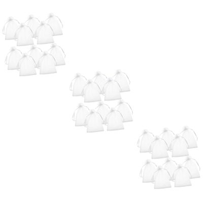 EXHUMKY 150pcs Drawstring Pouches for Candy and Jewelry Storage Small Organza Favor Bags for Parties Weddings and Transparent Mesh Candy Bags