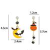 Color matching cartoon pumpkin ghost earrings 925 silver needle earrings (Style 2) view 2