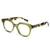 Dollger Blue Light Blocking Glasses for Woman, Round Thick Frame Eyeglasses, Cute Fashion Computer Glasses for Vision ProtectionGreen view 1