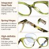 Dollger Blue Light Blocking Glasses for Woman, Round Thick Frame Eyeglasses, Cute Fashion Computer Glasses for Vision ProtectionGreen view 3