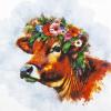 20 Napkins Animals Cow with Flower Wreath as Table Decoration Paper Napkins with Motif Also for Decoupage and Decoupage 33 x 33 cm view 1