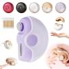 2 in 1 Electric Polishing Automatic Nail Cutters, with Nail Scraps Storage, USB Rechargeable Safety Light, Fingernail Trimmer for Babies Kids Adults Seniors(Purple) view 1