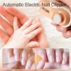 2 in 1 Electric Polishing Automatic Nail Cutters, with Nail Scraps Storage, USB Rechargeable Safety Light, Fingernail Trimmer for Babies Kids Adults Seniors(Purple) view 2