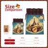 Christmas Gift Bag with Drawstring Christmas Wrapping Bags I Love to Travel Drawstring Gift Bag for Xmas Burlap Gift Bags Halloween Candy Bags Reusable Xmas Present Bags for Party Decorations Medium view 2