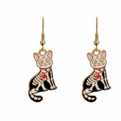 1 pair Rabbit, bat, cat, shark animal earrings (cat earrings)