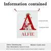 Aiemghsde Personalized Santa Sacks Drawstring with Initial & Name Christmas Gift Bags for Presents (Style 1) view 2