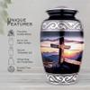 Artificia Cross Scenery Decorative Cremation Urn for Ashes - Funeral Urns for Human Ashes Adult Male, Female, and Men - Elegant Memorial Urns for Ashes - Adult Cremation Urn for Ashes Men and Women view 2