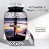 Artificia Cross Scenery Decorative Cremation Urn for Ashes - Funeral Urns for Human Ashes Adult Male, Female, and Men - Elegant Memorial Urns for Ashes - Adult Cremation Urn for Ashes Men and Women view 3