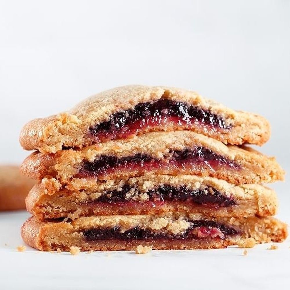 Davids Cookies Peanut Butter and Jelly Filled Cookie Dough, 3.25 Ounce -- 100 per case.